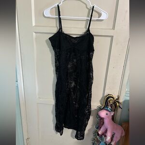 boho black maxi long lace top